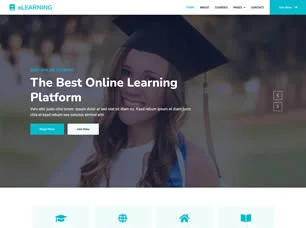 E-Learning Website - Online Courses & Education Web Design