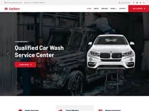 Car Wash Website - Professional Auto Detailing & Cleaning Web Design